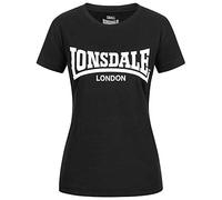 Lonsdale London CARTMEL Donna T-Shirt Nero L 100% Cotone Regular