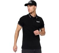 Lonsdale London Causton Uomo Polo Nero 100% Cotone Regular