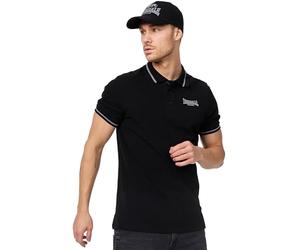 Lonsdale London Causton Uomo Polo Nero 100% Cotone Regular