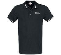 Lonsdale London Causton Uomo Polo Nero L 100% Cotone Regular