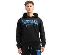 Lonsdale London Chatsworth Uomo Felpa con Cappuccio Nero Regular