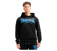 Lonsdale Chatsworth Felpa con, Nero/Blu, XXL Uomo
