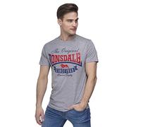 Lonsdale London, Corrie Regular Fit t-Shirt, Uomo, Corrie, Marl Grey, XXL