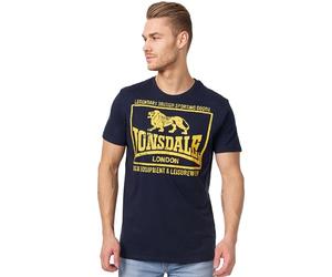 Lonsdale London Hounslow Uomo T-Shirt Blu Scuro 100% Cotone Regular