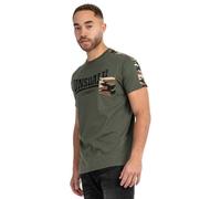 Lonsdale London Huxter Uomo T-Shirt Verde Oliva XL 60% Cotone, 40% Poliestere Regular