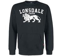 Lonsdale London Kersbrook Uomo Felpa nero S 80% cotone, 20% poliestere Regular