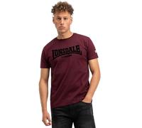 Lonsdale London LL008 One Uomo T-Shirt Bordeaux XL 100% Cotone Regular