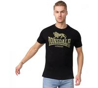 Lonsdale London Logo Uomo T-Shirt Grigio 95% Cotone, 5% Viscosa Regular