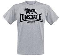 Maglia Lonsdale Logo T-shirt grigio nero - XL