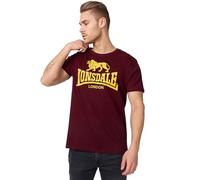 Lonsdale Logo, Maglietta Uomo, Rosso (Bordeaux), XL
