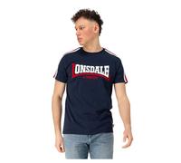 LONSDALE Maglietta 'Merryn' blu scuro / rosso fuoco / bianco Uomo LONSDALE XXL