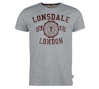 Lonsdale London MURRISTER Uomo T-Shirt Grigio Sport L 90% Cotone, 10% Viscosa Regular