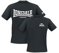 Lonsdale London Piddinghoe Uomo T-Shirt Nero M 100% Cotone Regular
