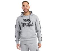 Lonsdale London SCOUSBURGH Uomo Felpa con Cappuccio Nero Regular