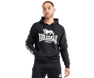 Lonsdale London SCOUSBURGH Uomo Felpa con Cappuccio Nero Regular