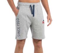 Lonsdale Skaill Pantaloncini, Marl Grey/Navy/Red, XL Uomo