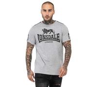 Lonsdale Stour T-Shrit, Marl Grey/Black/White, XL Uomo