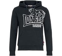 Lonsdale Tadley, Felpa con Cappuccio Uomo, Black/Ecru, L