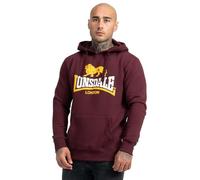 Lonsdale Felpa con cappuccio Thurning Uomo Bordeaux 80% cotone 20% poliestere XL