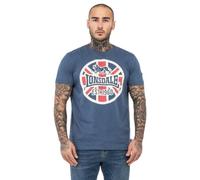 Lonsdale Lunklet T-Shrit, Blu Navy/Ecru/Rosso, L Uomo