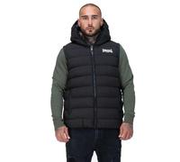 Lonsdale Gilet Lydford da uomo con cappuccio, vestibilità normale Nero S