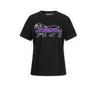 LONSDALE Maglia extra large lilla scuro / nero / bianco Donna LONSDALE L lilla scuro / nero / bianco