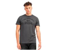 Lonsdale Maglietta a maniche lunghe da uomo, vestibilità regolare, antracite/nero, S