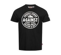 LONSDALE Maglietta 'Against Racism' nero / bianco Uomo LONSDALE S