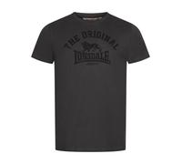 Lonsdale Maglietta a maniche lunghe da uomo – vestibilità regolare – antracite/nero – XL