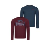 LONSDALE Maglietta 'AYRSHIRE' navy / bordeaux Uomo LONSDALE 4XL navy / bordeaux