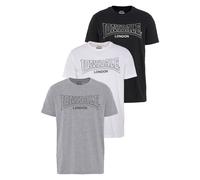 LONSDALE Maglietta 'Beanley' grigio / nero / bianco Uomo LONSDALE XXL