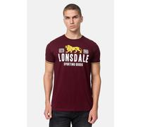 LONSDALE Maglietta 'Blagh' giallo / rosso vino / bianco Uomo LONSDALE S