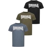LONSDALE Maglietta blu chiaro / blu scuro / verde / bianco Uomo LONSDALE S