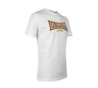 LONSDALE Maglietta 'Classic' marrone / giallo / bianco Uomo LONSDALE M