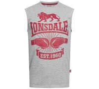 LONSDALE Maglietta 'Cleator' grigio chiaro / rosso sangue Uomo LONSDALE XXL