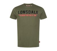 LONSDALE Maglietta 'Crantock' oliva / granatina / nero Uomo LONSDALE S