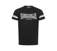 LONSDALE Maglietta 'CREICH' grigio / nero / bianco Uomo LONSDALE S grigio / nero / bianco
