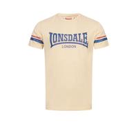 Lonsdale Creich T-Shirt per Il Tempo Libero, Sabbia/Navy/Rosso, XXL Uomo