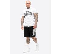 Lonsdale Maglietta da uomo e pantaloncini, vestibilità normale, MAIR, bianco/nero, 3XL
