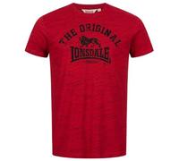 Lonsdale Originale T-Shirt, Marl Red/Black, M Uomo