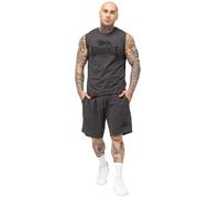 Lonsdale Maglietta da uomo senza maniche e pantaloncini, vestibilità normale, ALLANTON antracite/nero, XXL