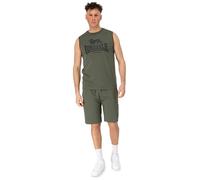 Lonsdale Maglietta da uomo senza maniche e pantaloncini, vestibilità normale, ALLANTON Olive/nero, 3XL
