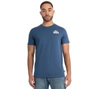 Lonsdale Maglietta da Uomo, vestibilità Normale, Colore Bianco, Blu/Bianco, M, 117541