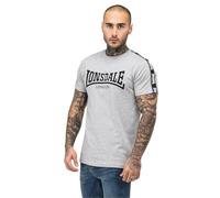 Lonsdale Maglietta da Uomo, vestibilità Normale, VEMENTRY, Marl Grey/Black/White, L, 117531