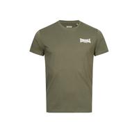 Lonsdale London Elmdon T-Shirt, Verde Oliva/Bianco, XXL Uomo