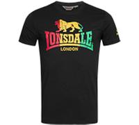 LONSDALE Maglietta 'Freedom' giallo / verde / rosa / nero Uomo LONSDALE XL giallo / verde / rosa / nero