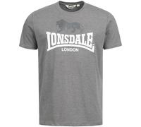 LONSDALE Maglietta 'Gargrave' grigio scuro / bianco Uomo LONSDALE S