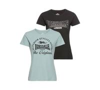 LONSDALE Maglietta giada / nero / bianco Donna - Abbigliamento - Taglie comode - Maglie e top - Maglie e T-shirt LONSDALE XL