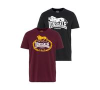 LONSDALE Maglietta giallo / rosso vino / nero / bianco Uomo LONSDALE S giallo / rosso vino / nero / bianco