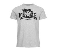 Lonsdale T-shirt Logo grigio/nero 95% cotone 5% viscosa Regular M